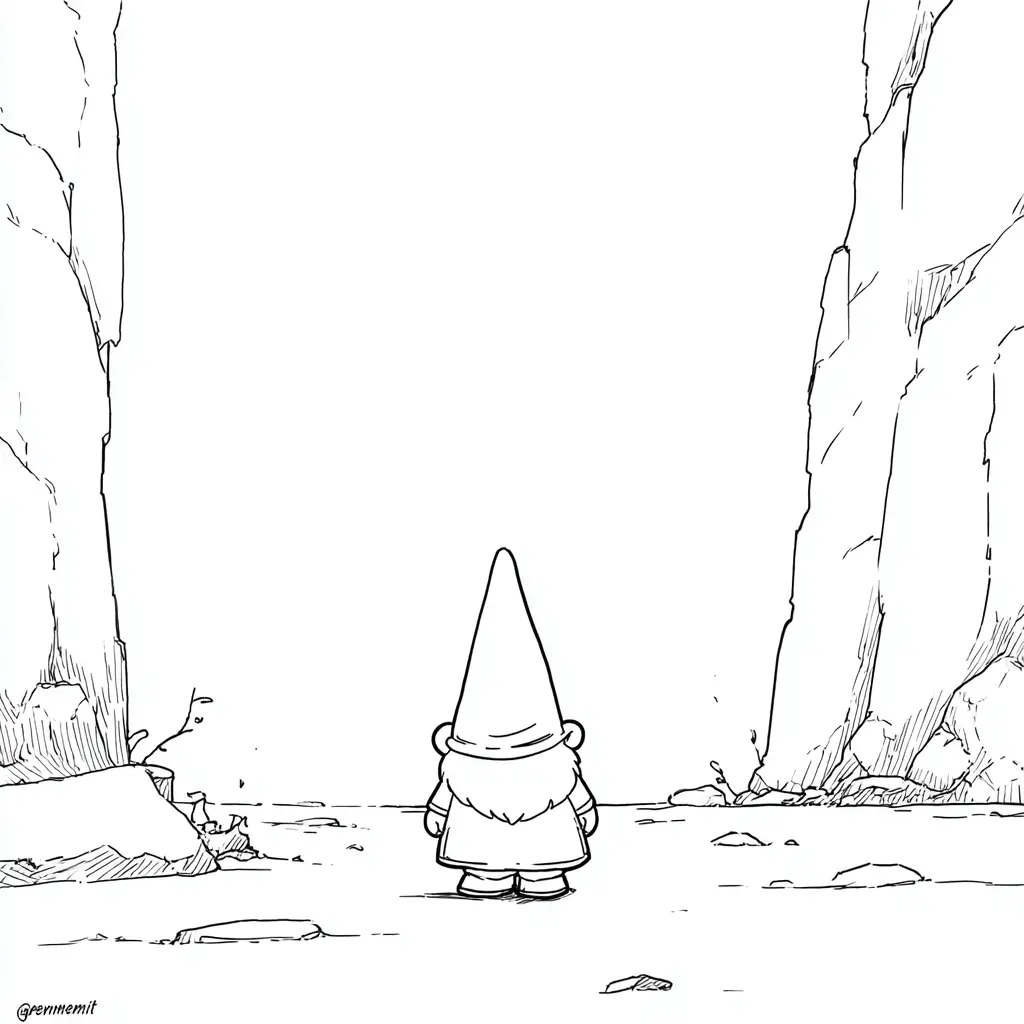 Dibujo de gnomo solitario para colorear