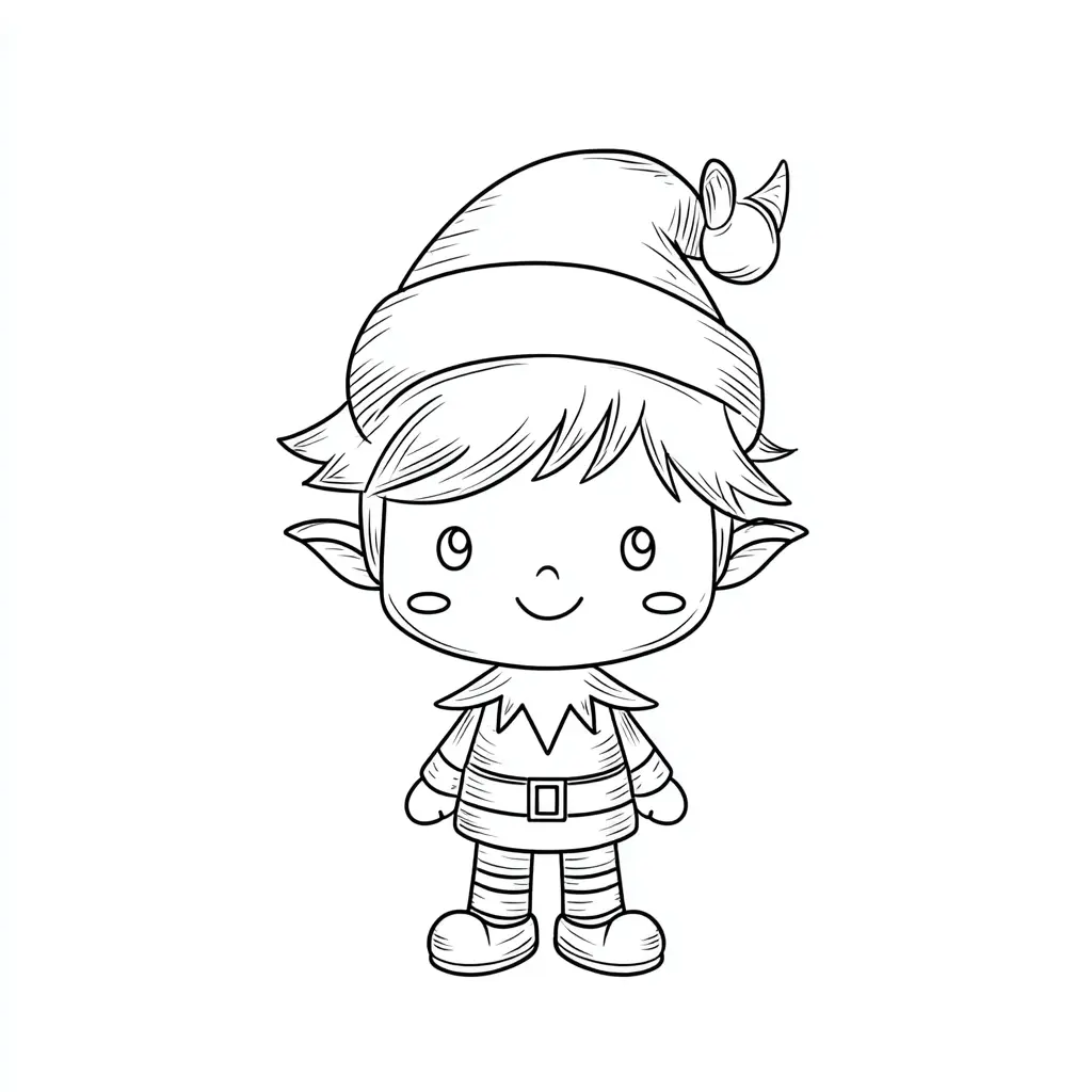 Dibujo de duende pequeñín para colorear
