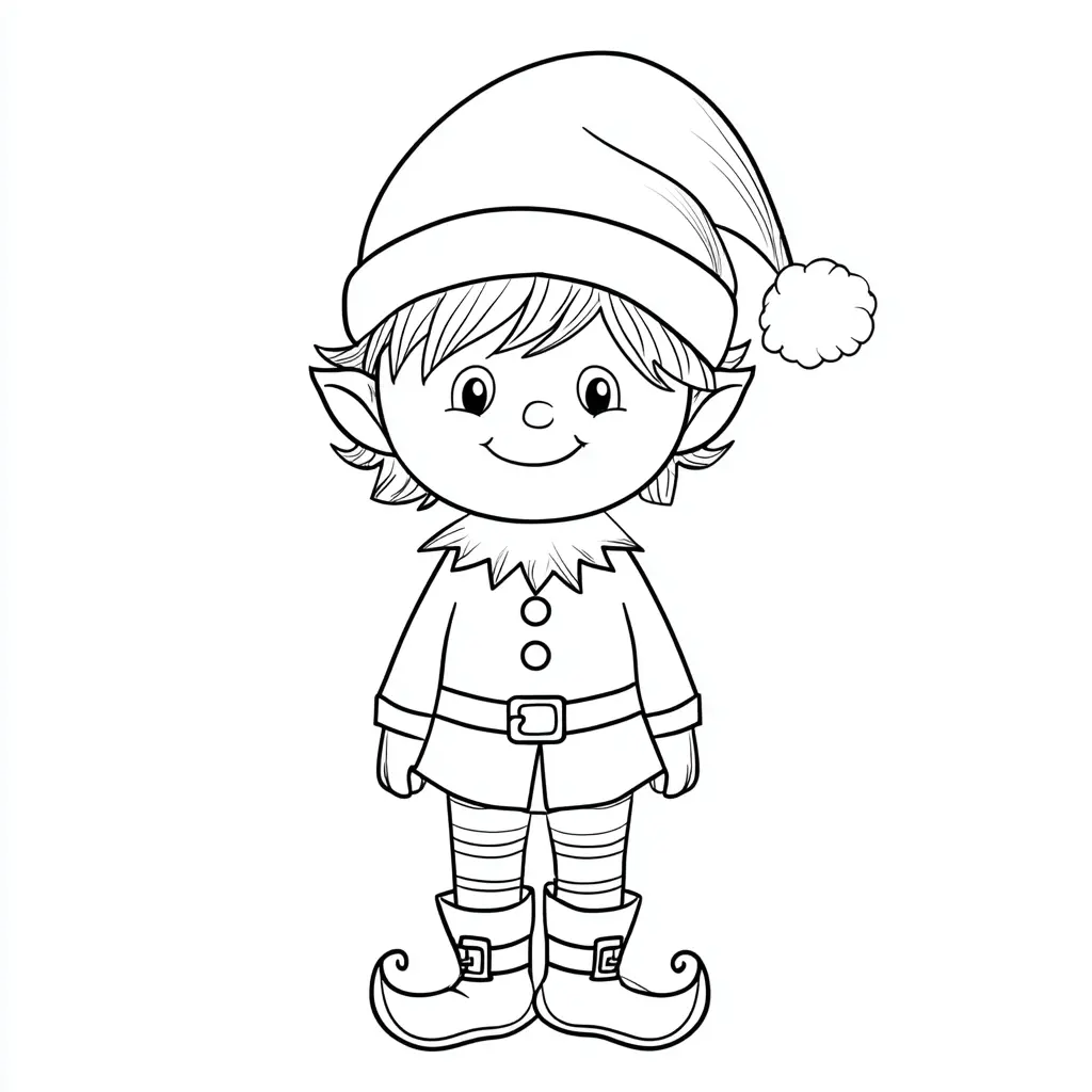 Dibujo de duende alegre para colorear