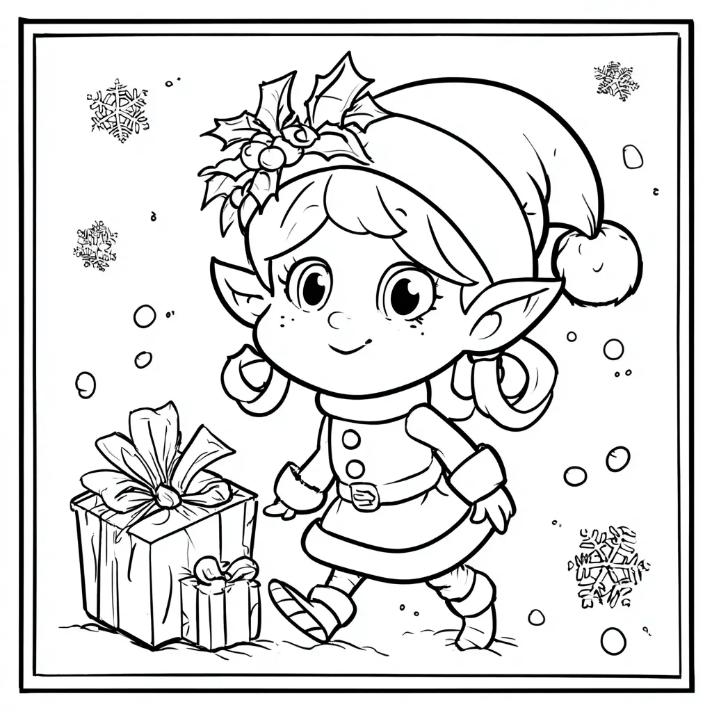 Dibujo de duende de dibujos para colorear