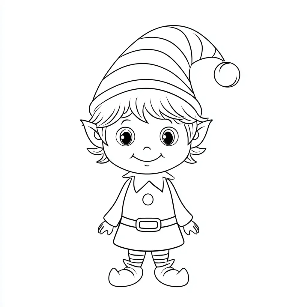 Dibujo de pequeño duende para colorear