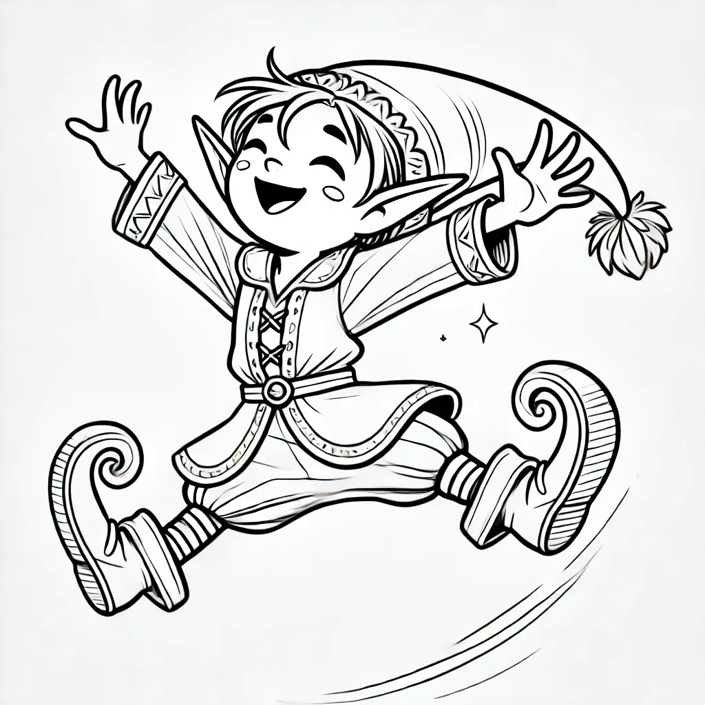 Dibujo de el duende saltarín para colorear