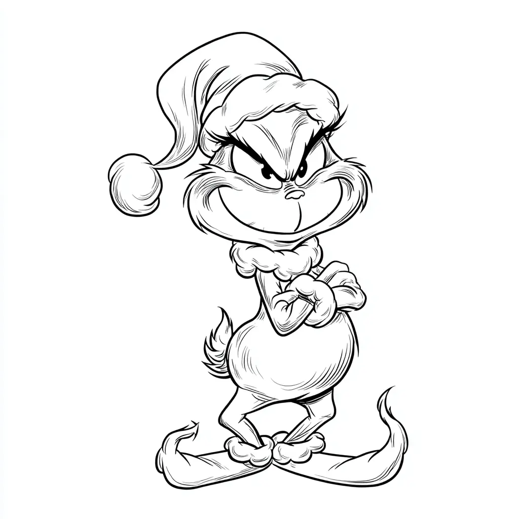 Dibujo de el Grinch contra la Navidad para colorear Dibujo de el Grinch contra la Navidad para colorear