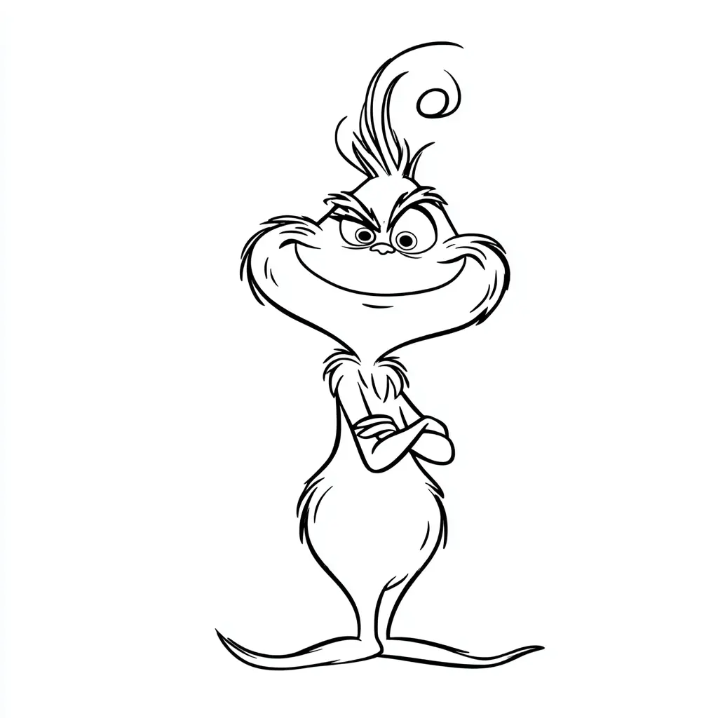 Dibujo de el Grinch tramposo para colorear Dibujo de el Grinch tramposo para colorear