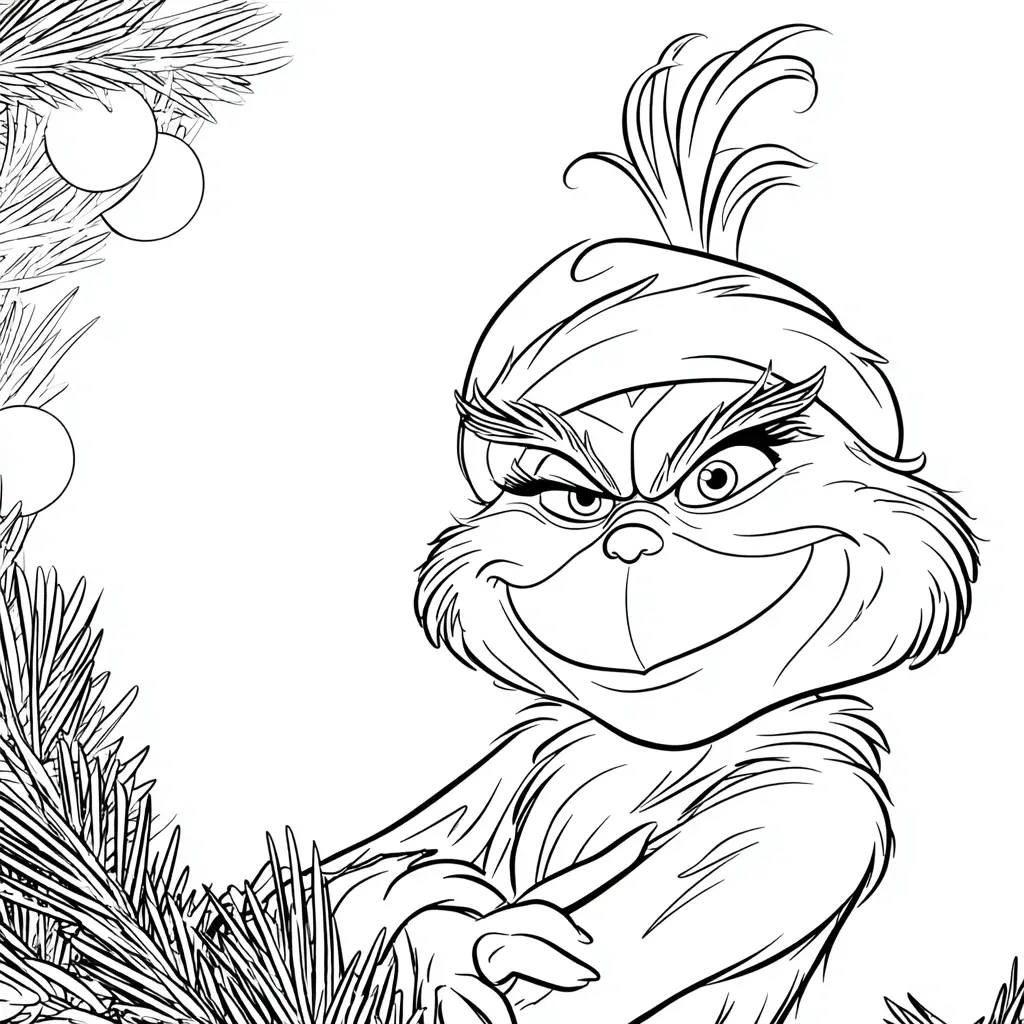 Dibujo de el Grinch tiene un plan para colorear Dibujo de el Grinch tiene un plan para colorear