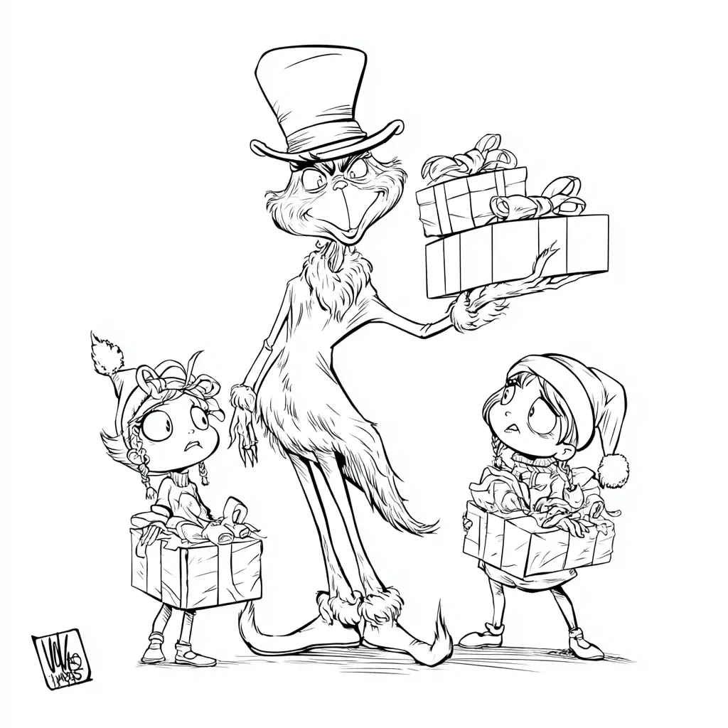 Dibujo de el Grinch nos robó la Navidad para colorear Dibujo de el Grinch nos robó la Navidad para colorear