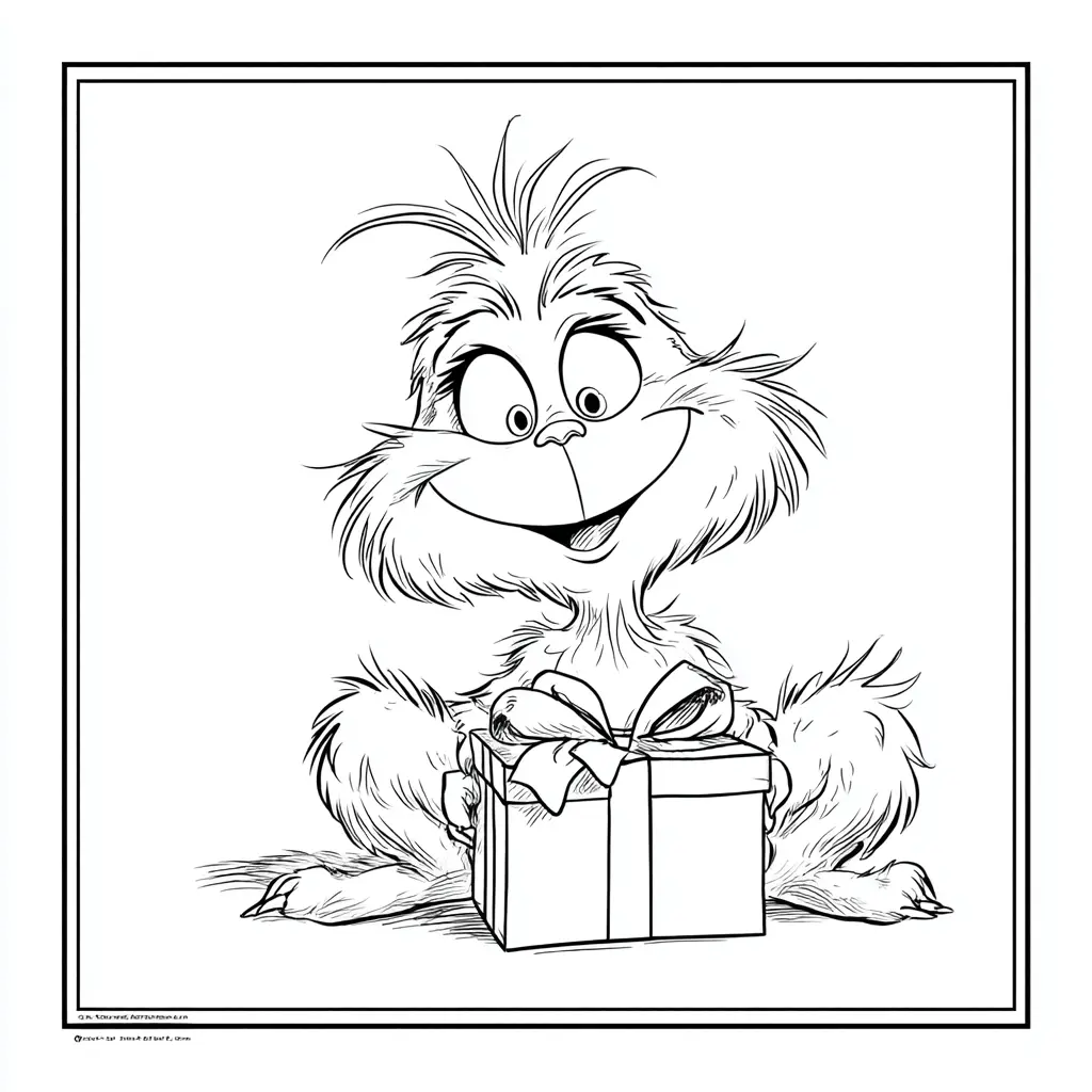 Dibujo de la sorpresa del Grinch para colorear Dibujo de la sorpresa del Grinch para colorear