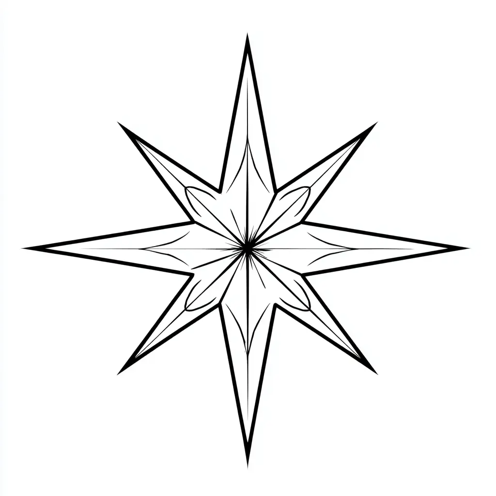Dibujo de estrella de Navidad para colorear Dibujo de estrella de Navidad para colorear
