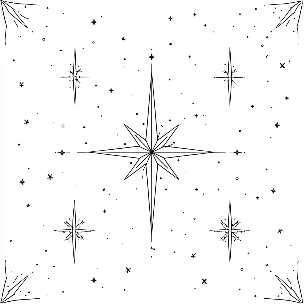 Dibujo de destellos de Navidad para colorear Dibujo de destellos de Navidad para colorear