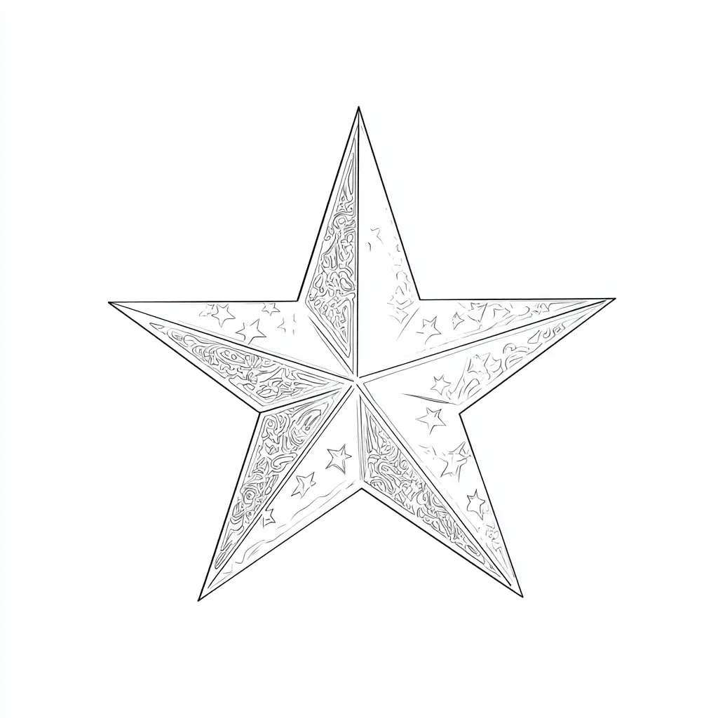 Dibujo de estrella para decorar para colorear Dibujo de estrella para decorar para colorear