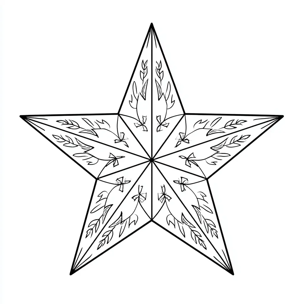 Dibujo de estrella decorativa para colorear Dibujo de estrella decorativa para colorear