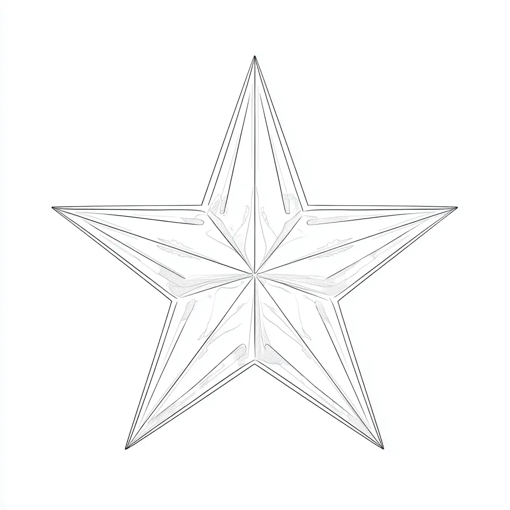 Dibujo de estrella de 5 puntas para colorear Dibujo de estrella de 5 puntas para colorear