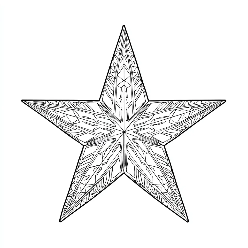Dibujo de estrella de mil detalles para colorear Dibujo de estrella de mil detalles para colorear