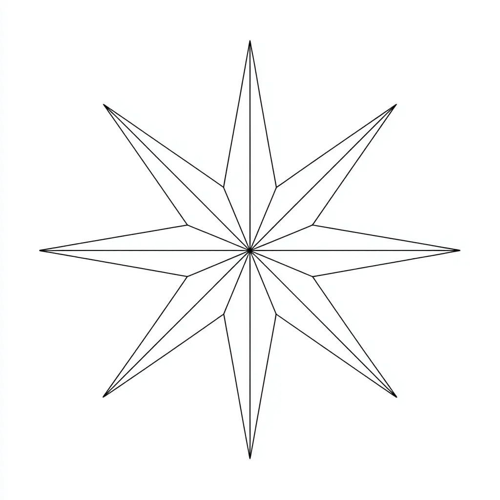 Dibujo de estrella del portal de Belén para colorear Dibujo de estrella del portal de Belén para colorear