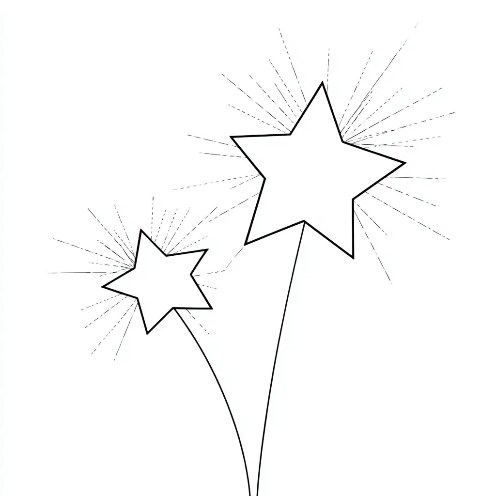 Dibujo de estrellas diseño simple para colorear Dibujo de estrellas diseño simple para colorear