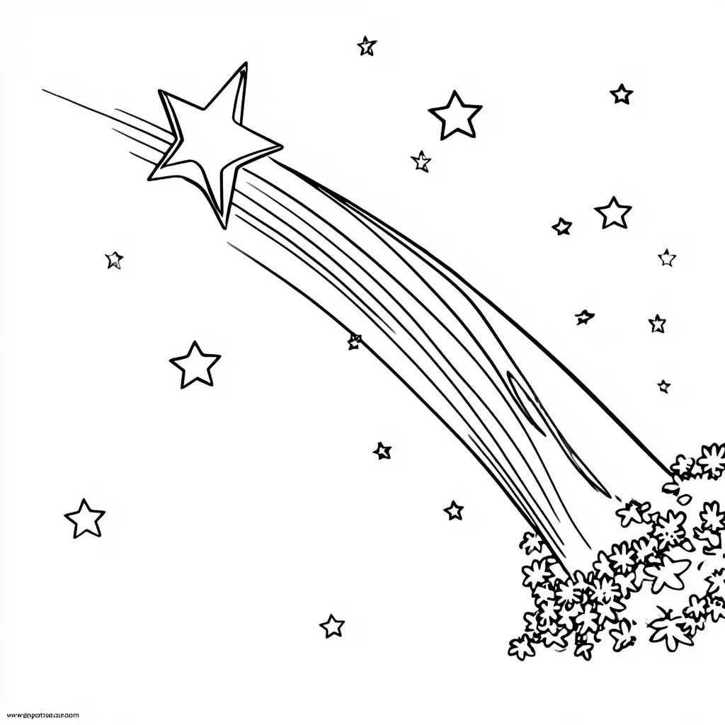 Dibujo de la estrella de los deseos para colorear Dibujo de la estrella de los deseos para colorear