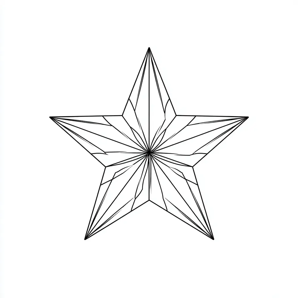Dibujo de la estrella diamante para colorear Dibujo de la estrella diamante para colorear