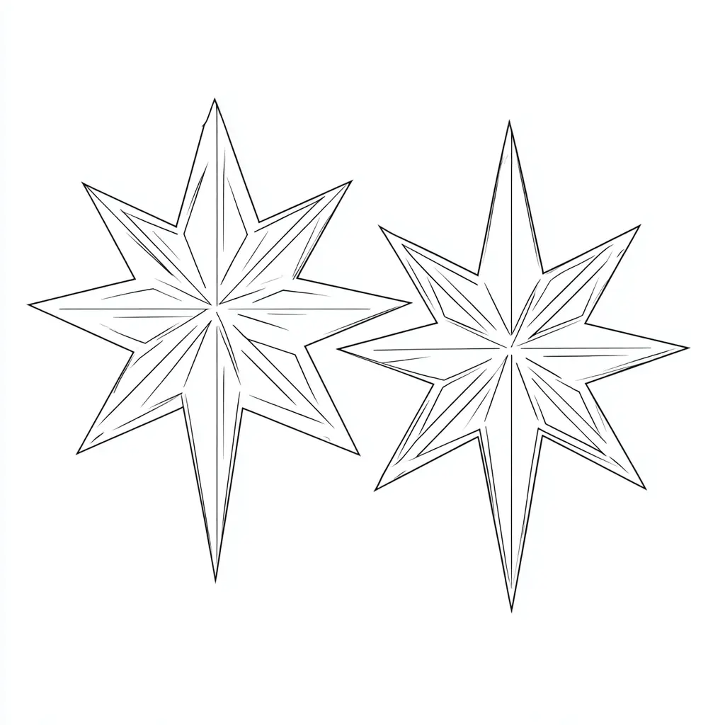 Dibujo de estrellas de luz para colorear Dibujo de estrellas de luz para colorear