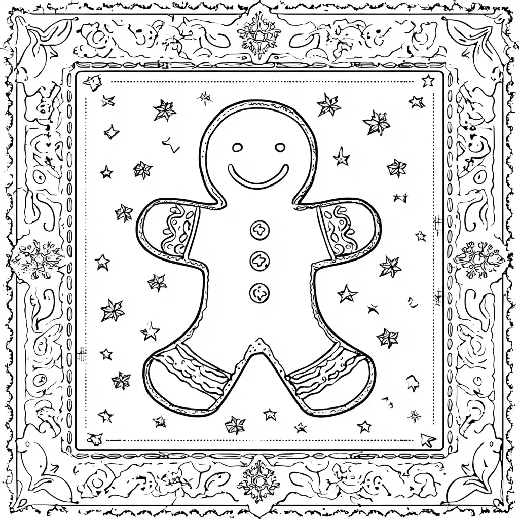 Dibujo de cuadro de galleta de jengibre para colorear Dibujo de cuadro de galleta de jengibre para colorear