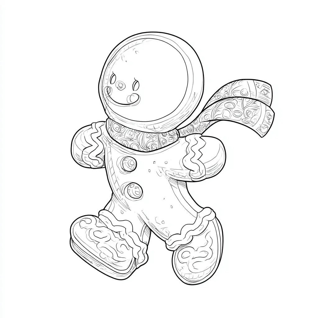 Dibujo de galleta de jengibre mágica para colorear Dibujo de galleta de jengibre mágica para colorear