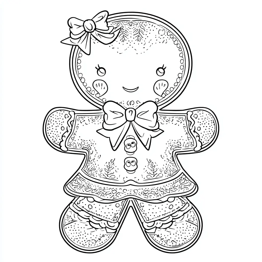 Dibujo de muñequita de jengibre presumida para colorear Dibujo de muñequita de jengibre presumida para colorear