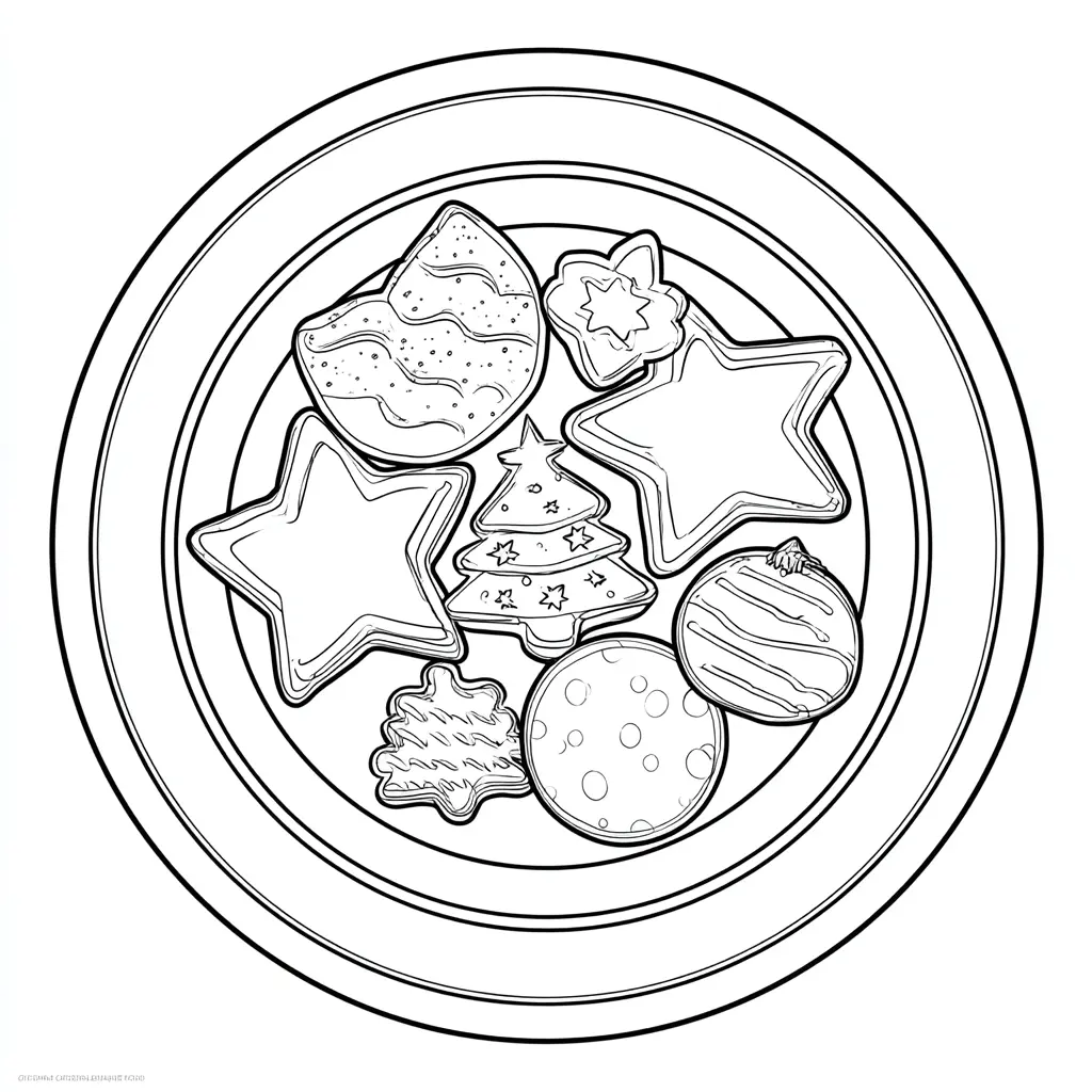 Dibujo de variedad de galletas de jengibre para colorear Dibujo de variedad de galletas de jengibre para colorear