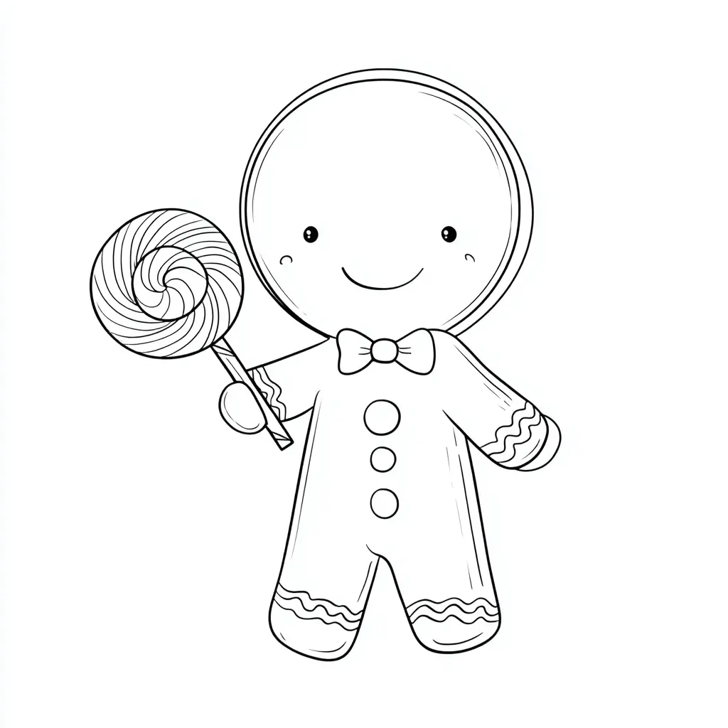 Dibujo de el muñequito de jengibre para colorear Dibujo de el muñequito de jengibre para colorear