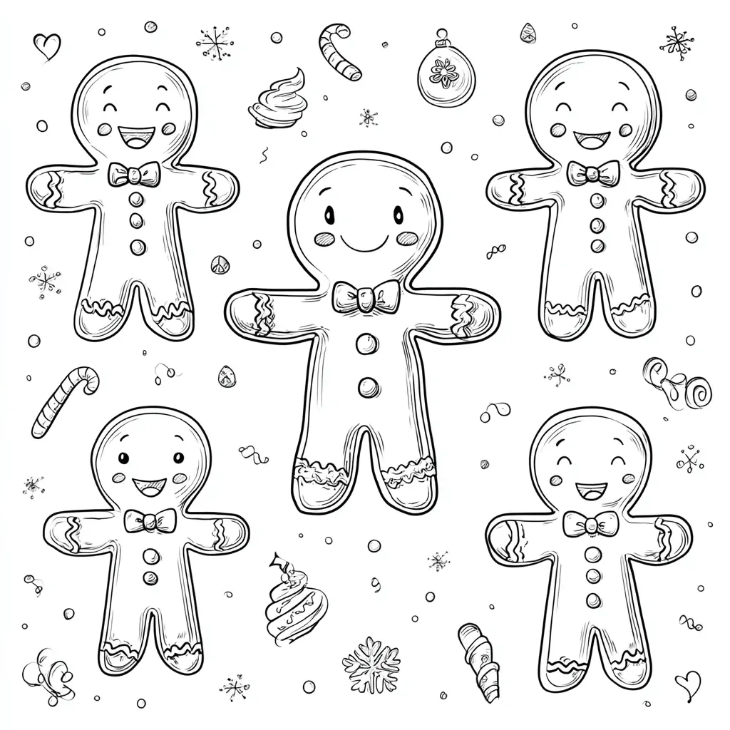Dibujo de las galletas mágicas de Navidad para colorear Dibujo de las galletas mágicas de Navidad para colorear