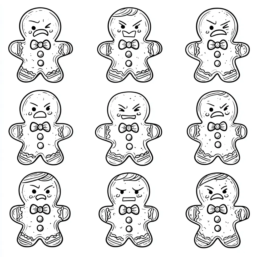 Dibujo de las galletitas gruñonas para colorear Dibujo de las galletitas gruñonas para colorear