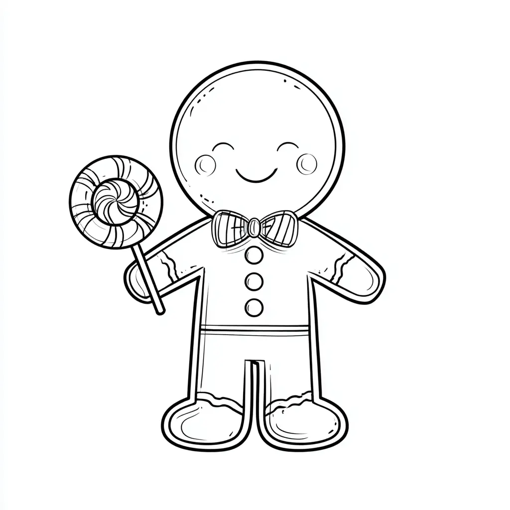 Dibujo de la dulce galleta de jengibre para colorear Dibujo de la dulce galleta de jengibre para colorear