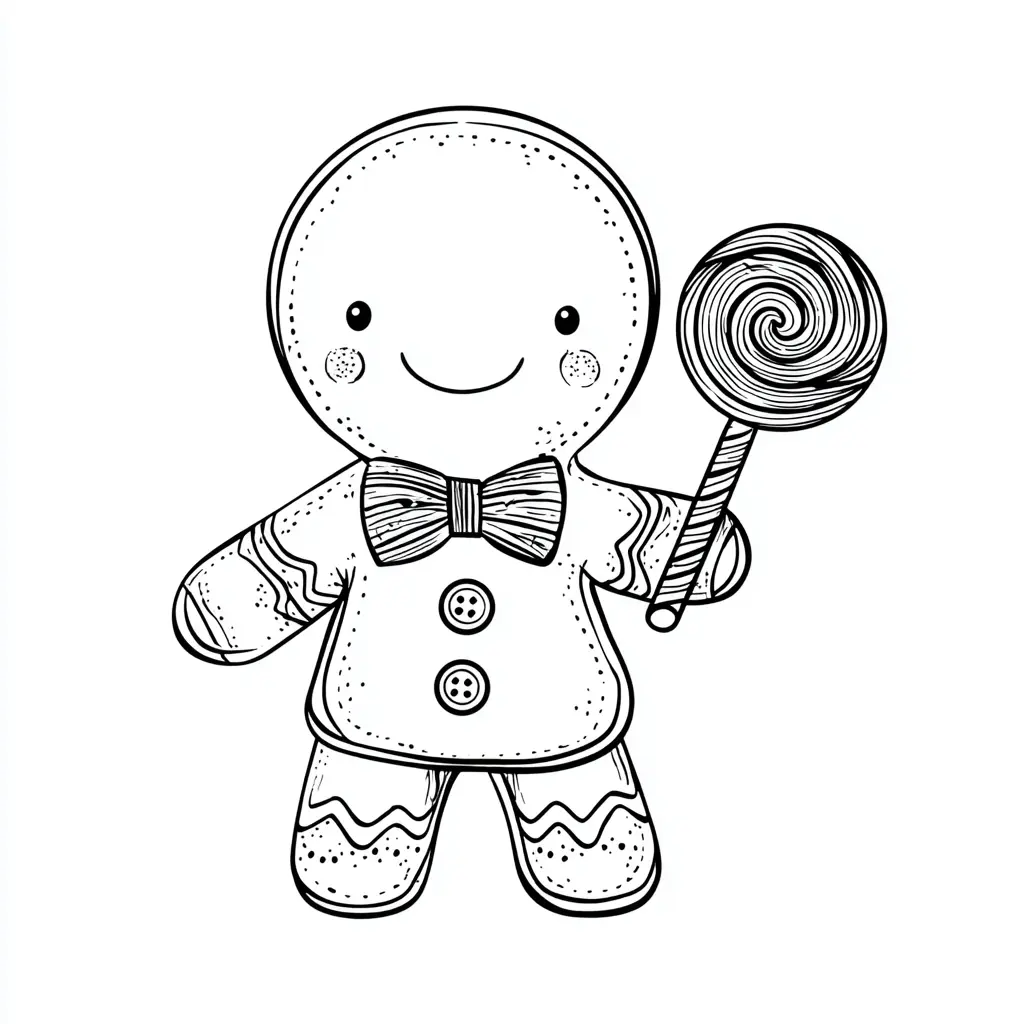 Dibujo de muñeco galleta de jengibre para colorear Dibujo de muñeco galleta de jengibre para colorear
