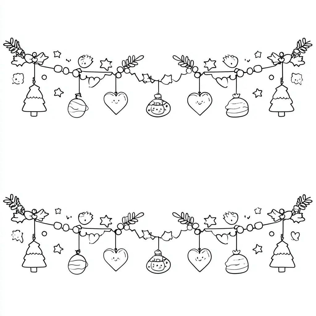 Dibujo de guirnaldas infantiles para colorear Dibujo de guirnaldas infantiles para colorear
