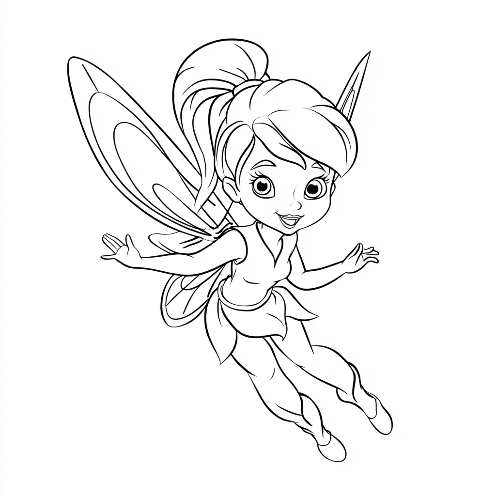 Dibujo de hada de dibujos para colorear Dibujo de hada de dibujos para colorear