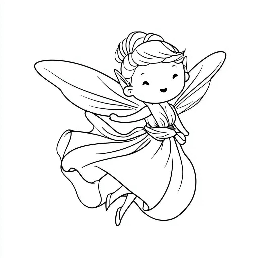 Dibujo de hada de luz para colorear Dibujo de hada de luz para colorear