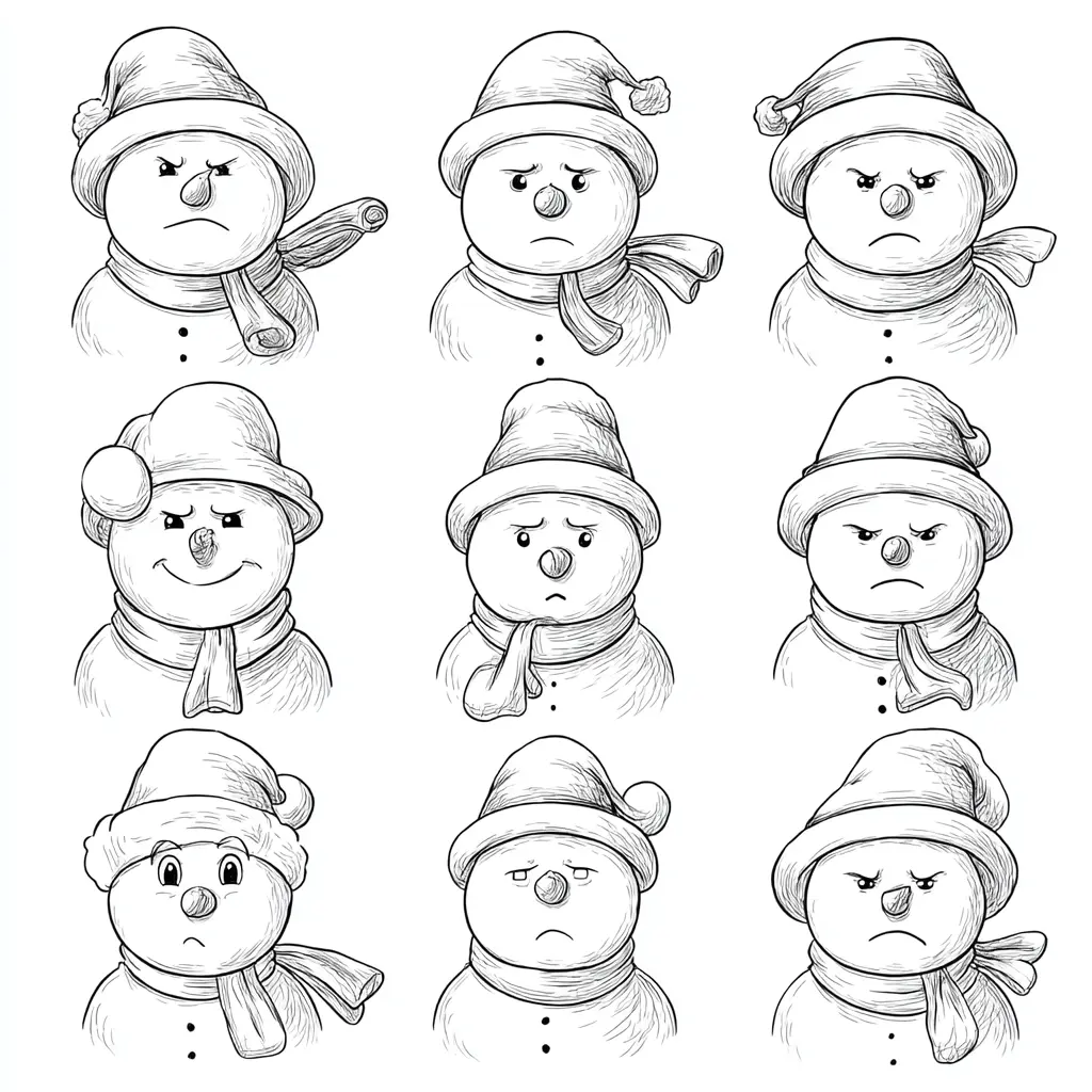 Dibujo de caras heladas para colorear