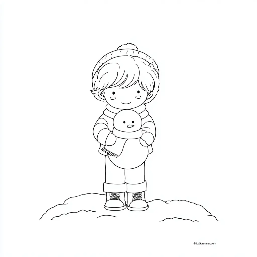Dibujo de mi mejor amigo de nieve para colorear