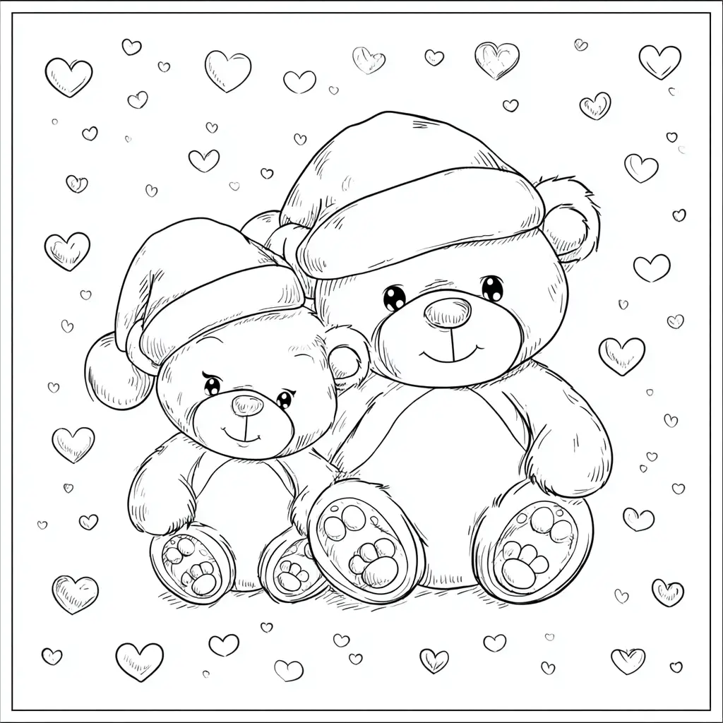 Dibujo de mamá osa y su pequeño osito para colorear Dibujo de mamá osa y su pequeño osito para colorear
