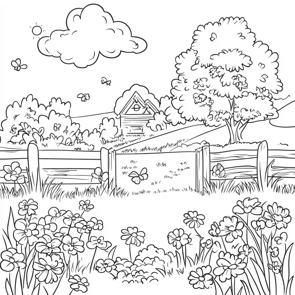 Dibujo de el jardín secreto para colorear Dibujo de el jardín secreto para colorear