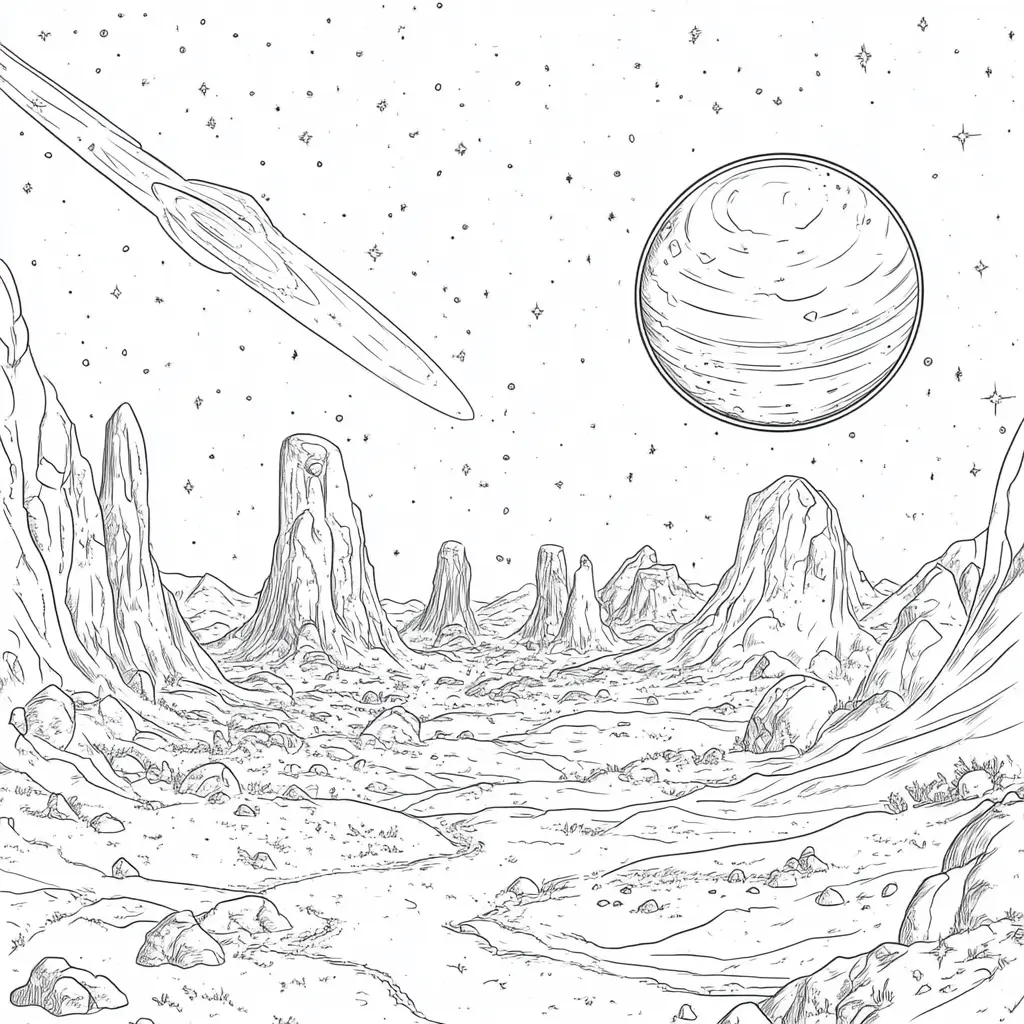 Dibujo de planetas cercanos para colorear Dibujo de planetas cercanos para colorear