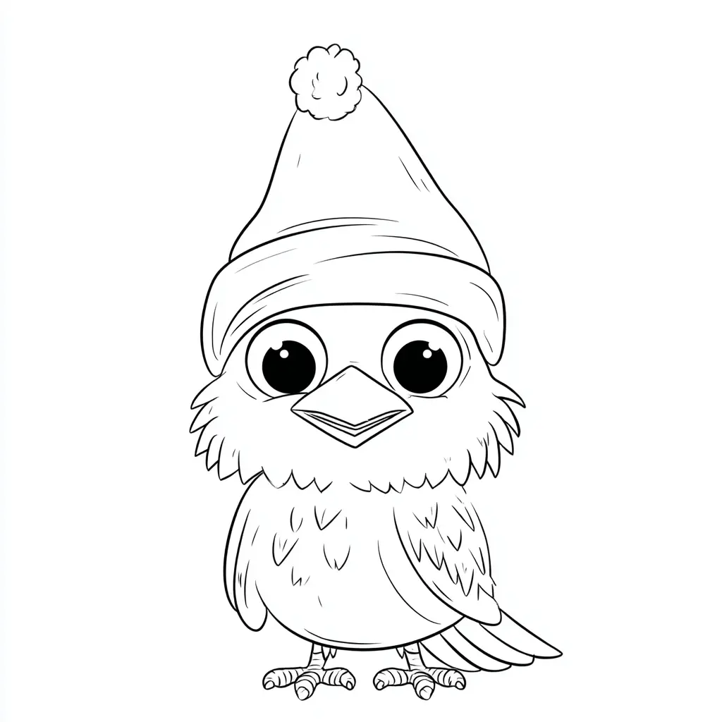 Dibujo de Navidad con plumas para colorear Dibujo de Navidad con plumas para colorear