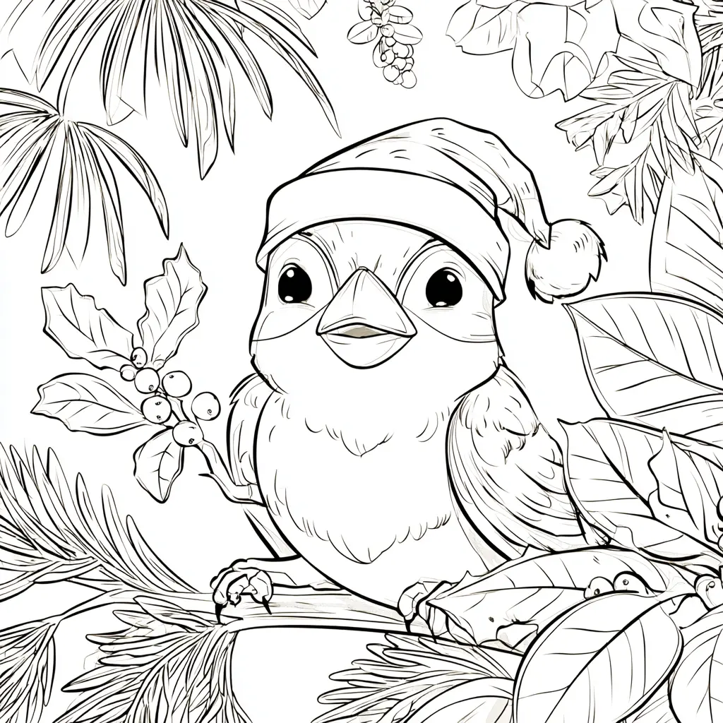Dibujo de coco el pajarito navideño para colorear Dibujo de coco el pajarito navideño para colorear