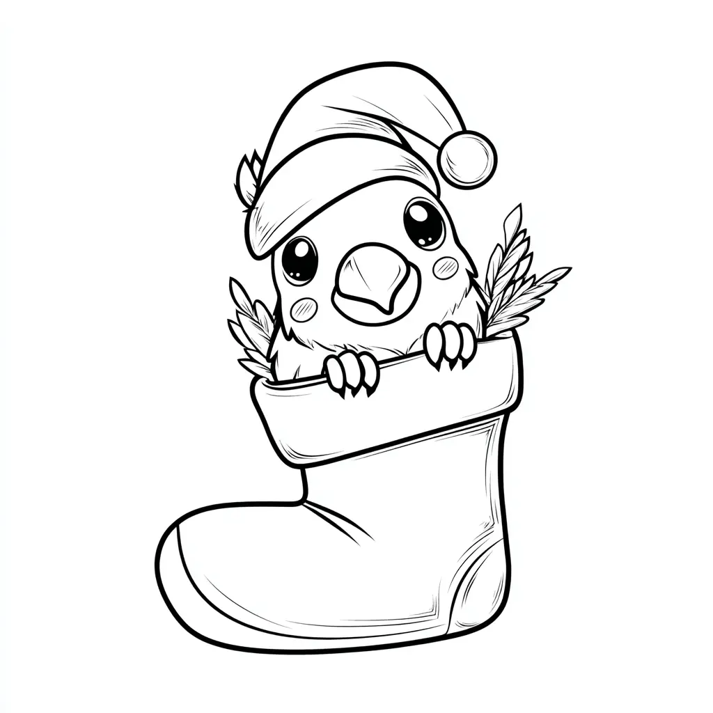 Dibujo de el calcetín de piquito para colorear Dibujo de el calcetín de piquito para colorear