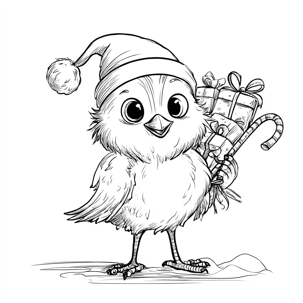 Dibujo de regalos con plumas para colorear Dibujo de regalos con plumas para colorear