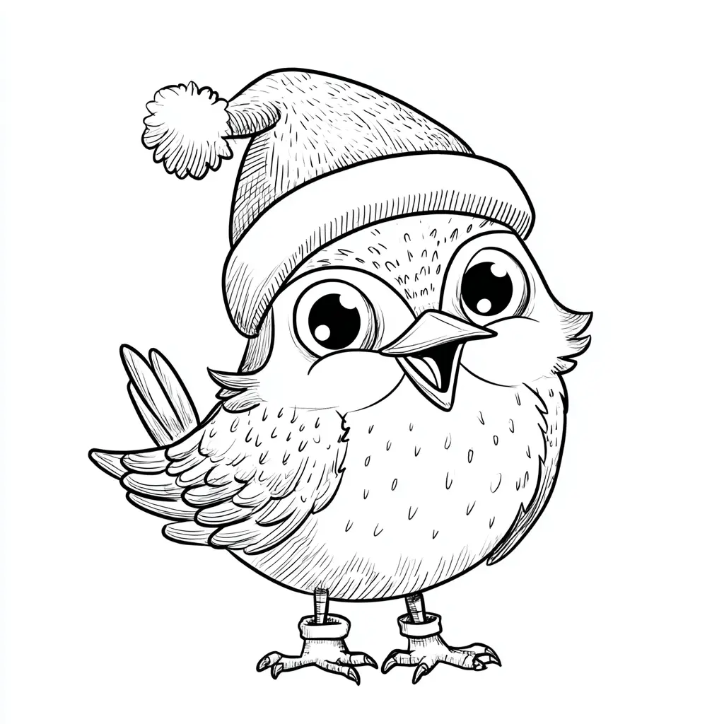 Dibujo de pájaro canta feliz para colorear Dibujo de pájaro canta feliz para colorear