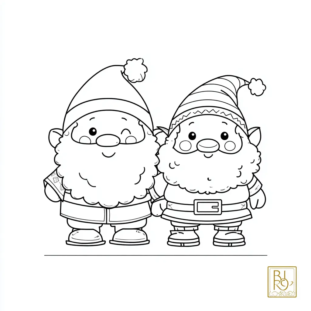 Dibujo de regalos con barba para colorear