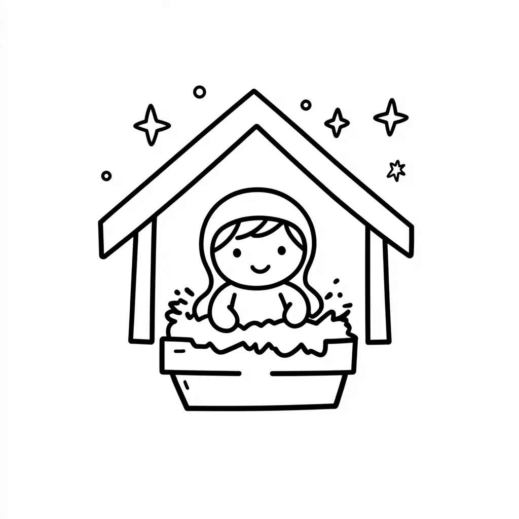 Dibujo de el niño Jesús para colorear Dibujo de el niño Jesús para colorear