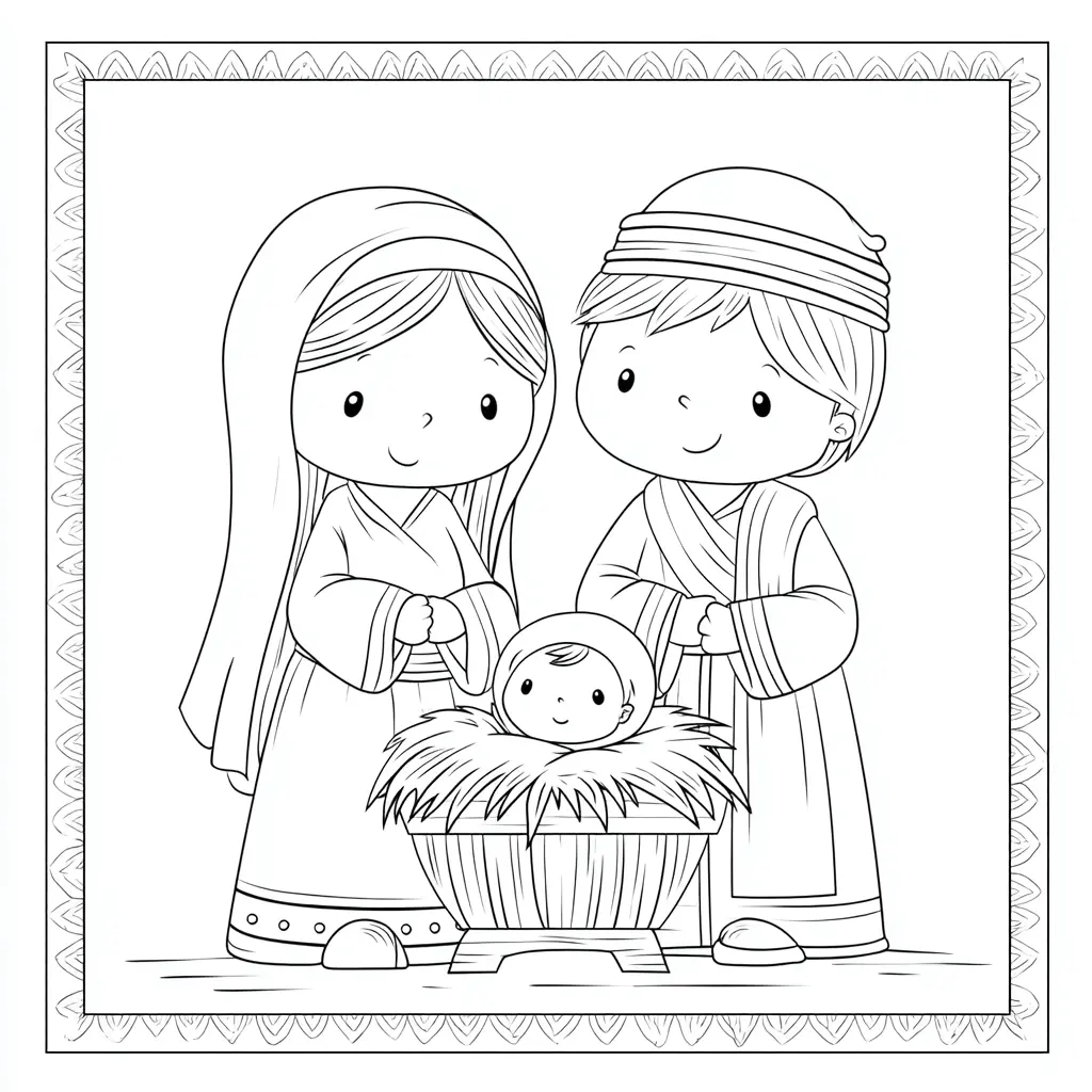 Dibujo de Jesús nace en Navidad para colorear Dibujo de Jesús nace en Navidad para colorear