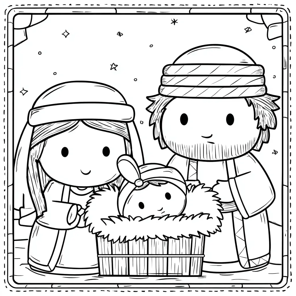 Dibujo de el portal de Belén para colorear Dibujo de el portal de Belén para colorear