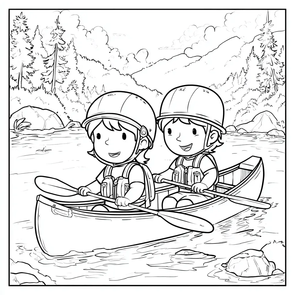 Dibujo de amigos remeros para colorear Dibujo de amigos remeros para colorear