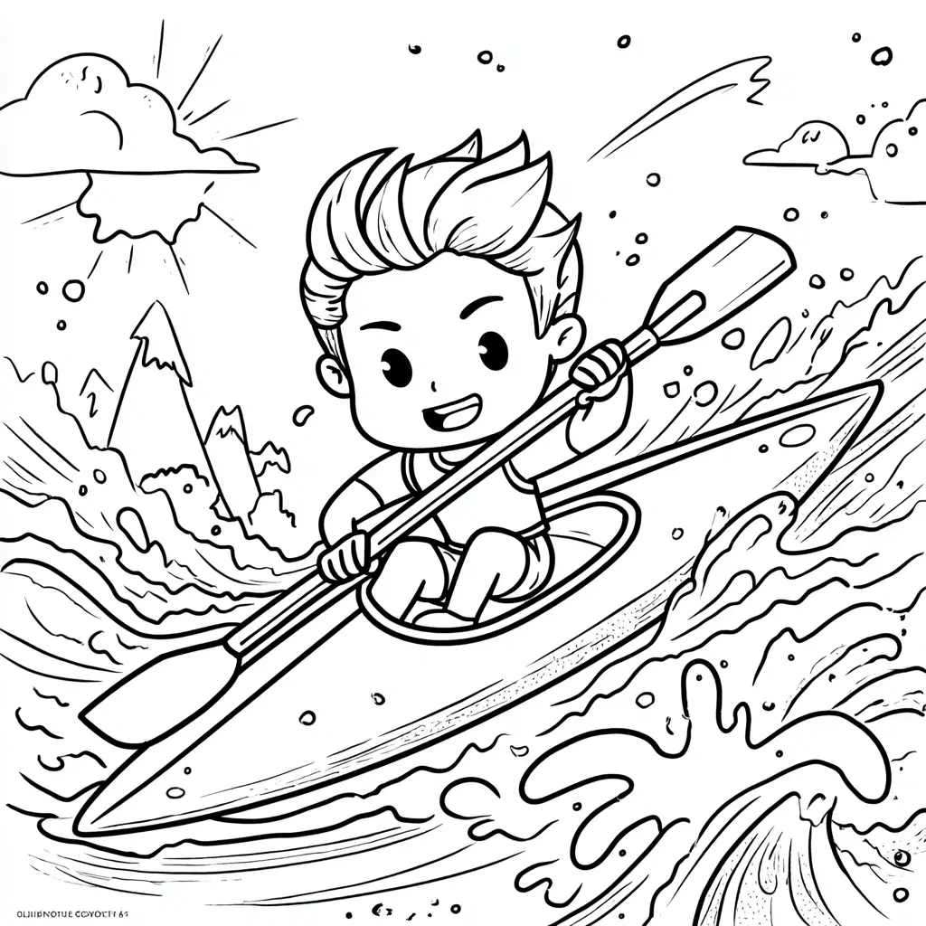 Dibujo de palista intrépido para colorear Dibujo de palista intrépido para colorear